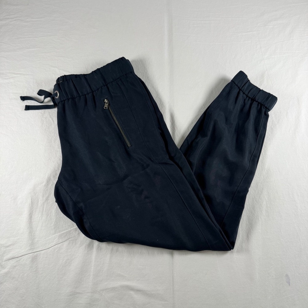 Banana Republic Women's Size S Navyโ Drawstring Zipper Pocket Joggers 331441-02